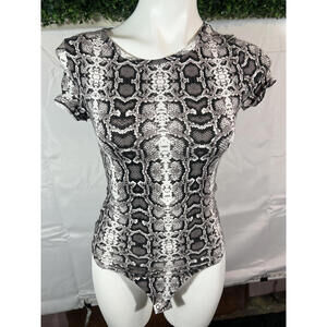 Express Snake Print Bodysuit Size Small